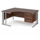 Maestro Cantilever Ergonomic Corner Desk with Fixed Pedestal